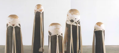 Keyvisual: Günther Uecker. The Human Abused: 14 Pacified Implements